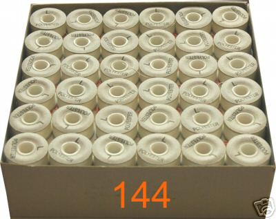 Marathon Bobbins Pre Wound Embroidery Machine Bobbin Thread Idea for Brother PR WHITE