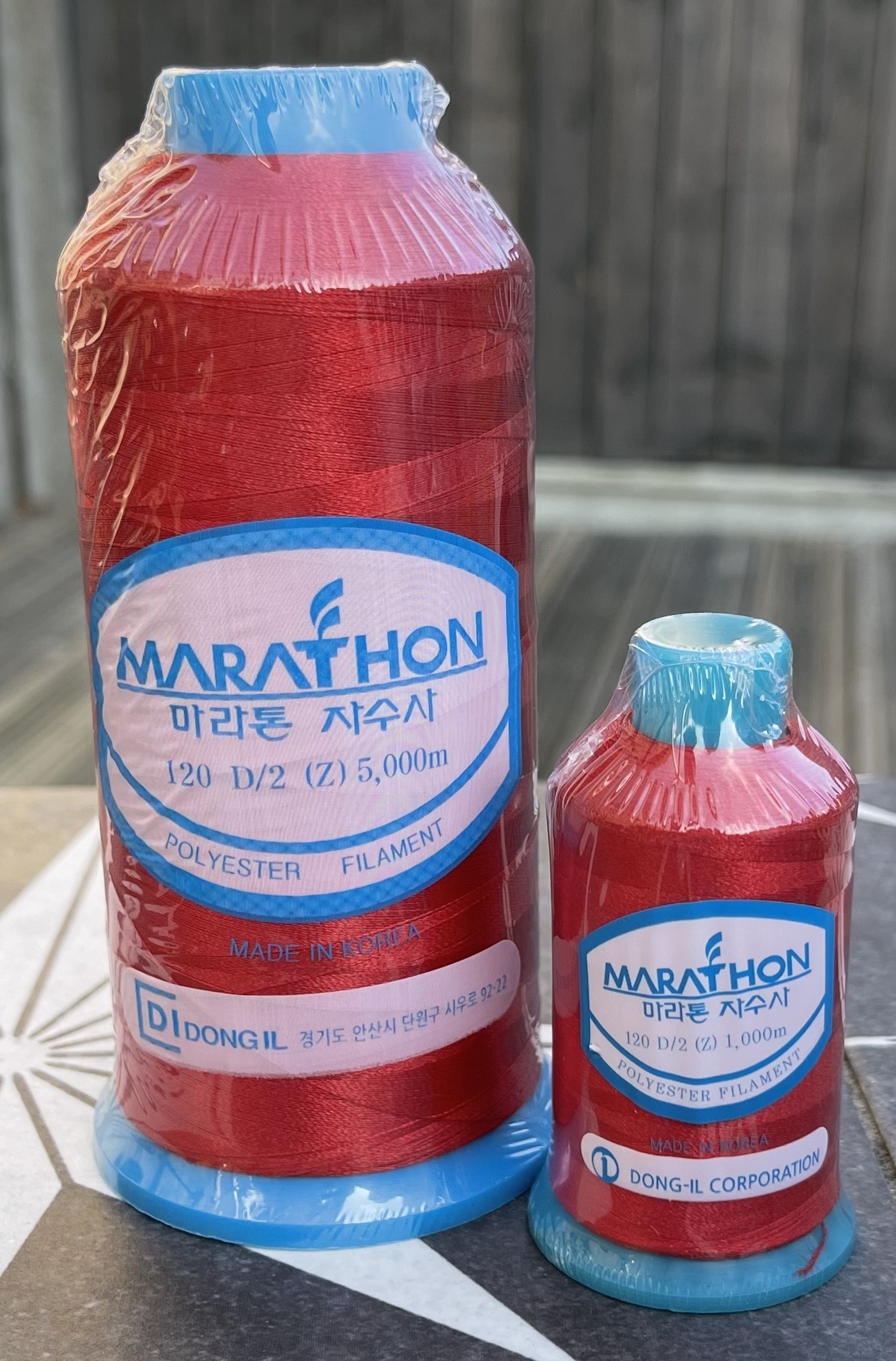 Polyester Embroidery Machine Thread Marathon RED 1000m or 5000m