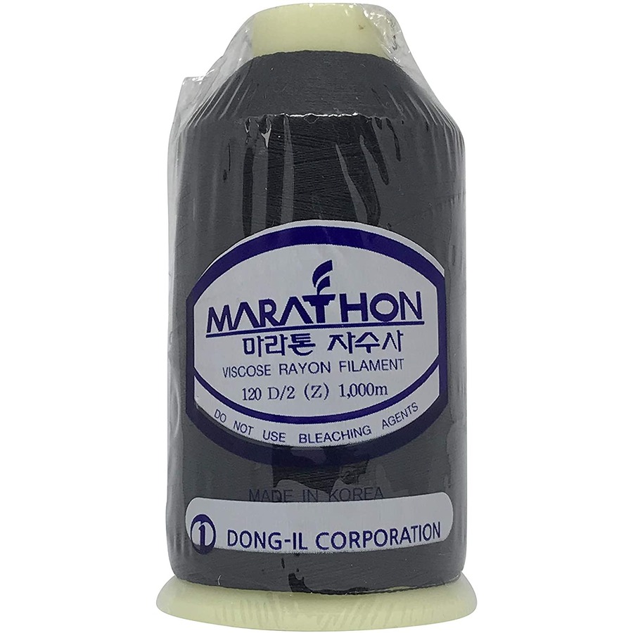 Marathon Embroidery Machine Thread 5000m Spool Rayon 1180 Black