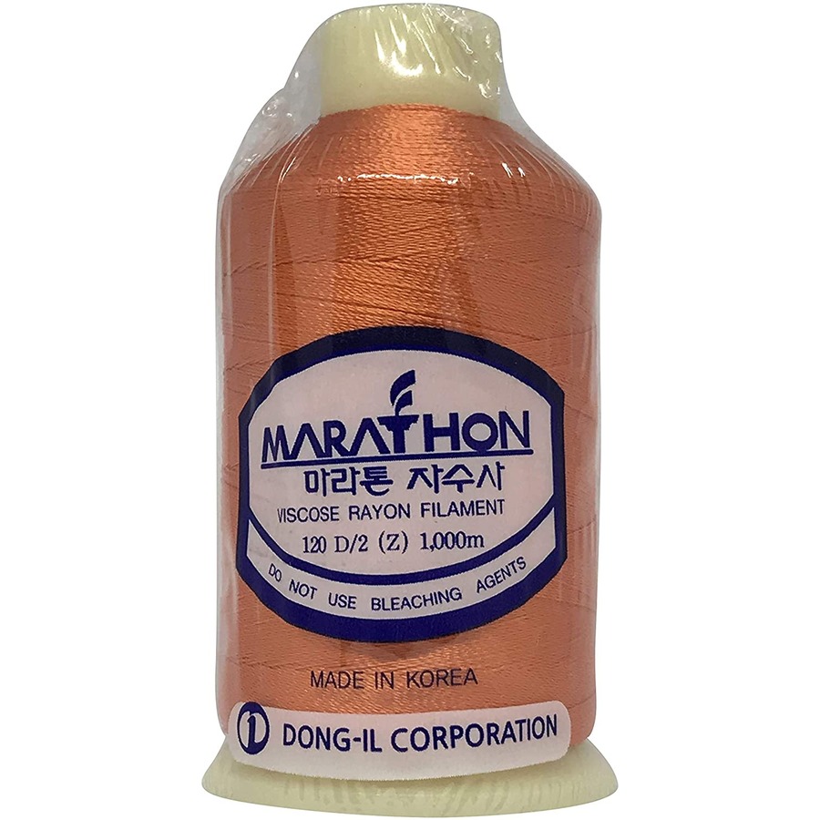 Marathon Embroidery Machine Thread 5000m Spool Rayon 1044 Tangerine