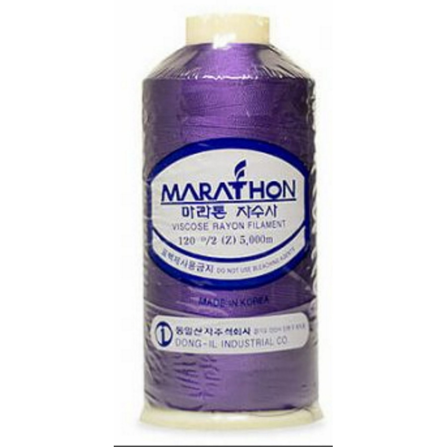 Marathon Embroidery Machine Thread 5000m Spool Rayon 1079 Purple
