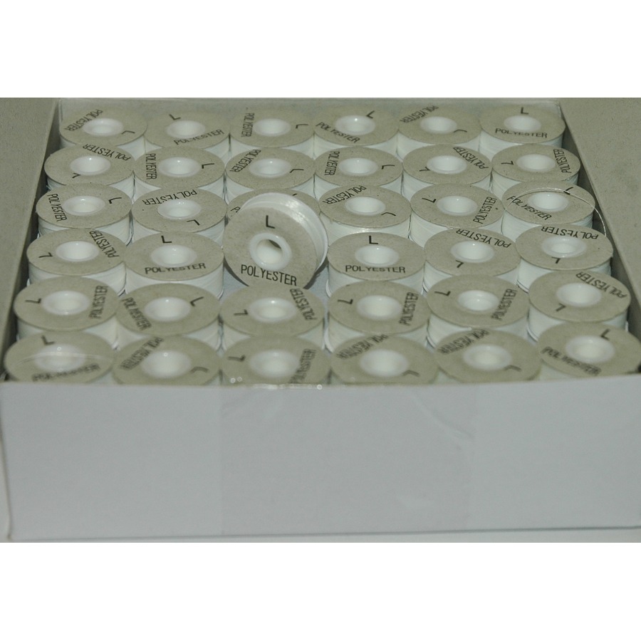 Marathon Bobbins Pre Wound Embroidery Machine Bobbin Thread Idea for Brother PR WHITE