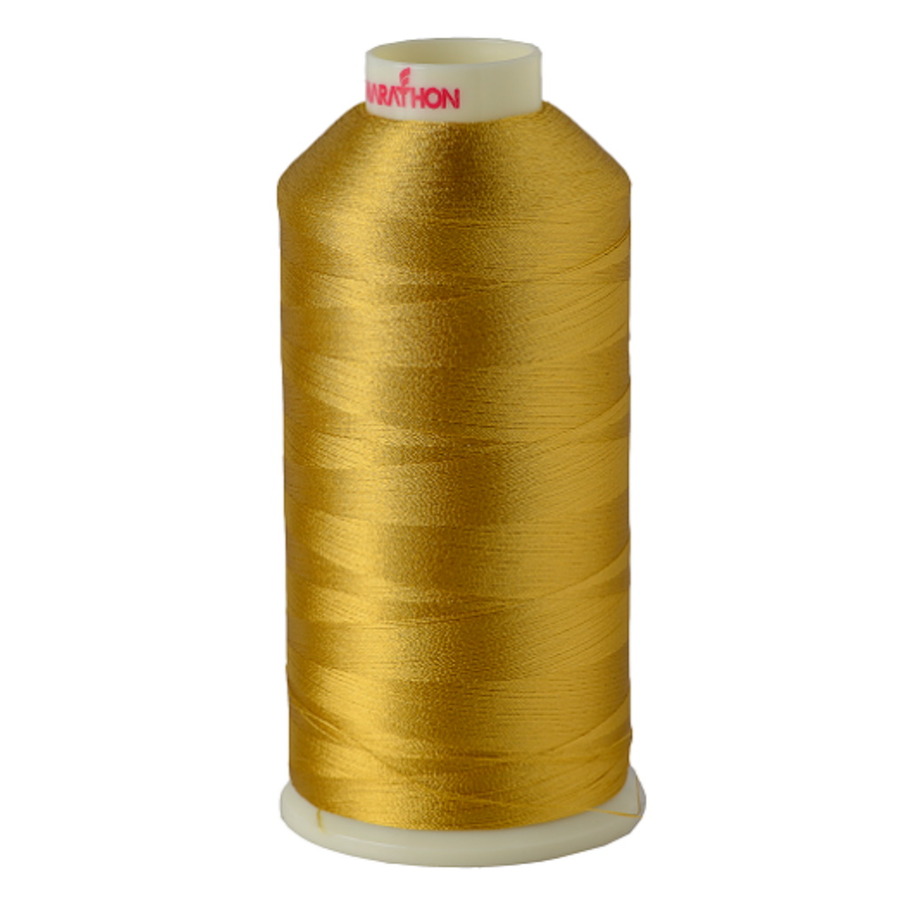 Marathon Embroidery Machine Thread 1000m Spool Rayon 1187 Gold