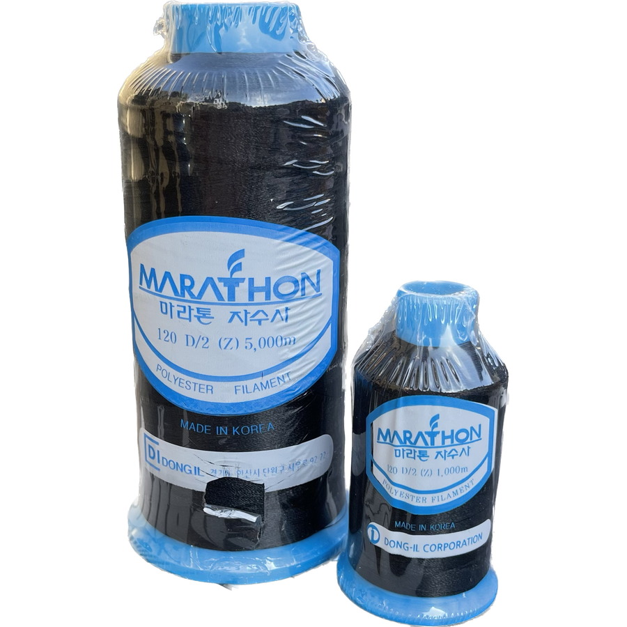 Polyester Embroidery Machine Thread Marathon BLACK 1000m or 5000m