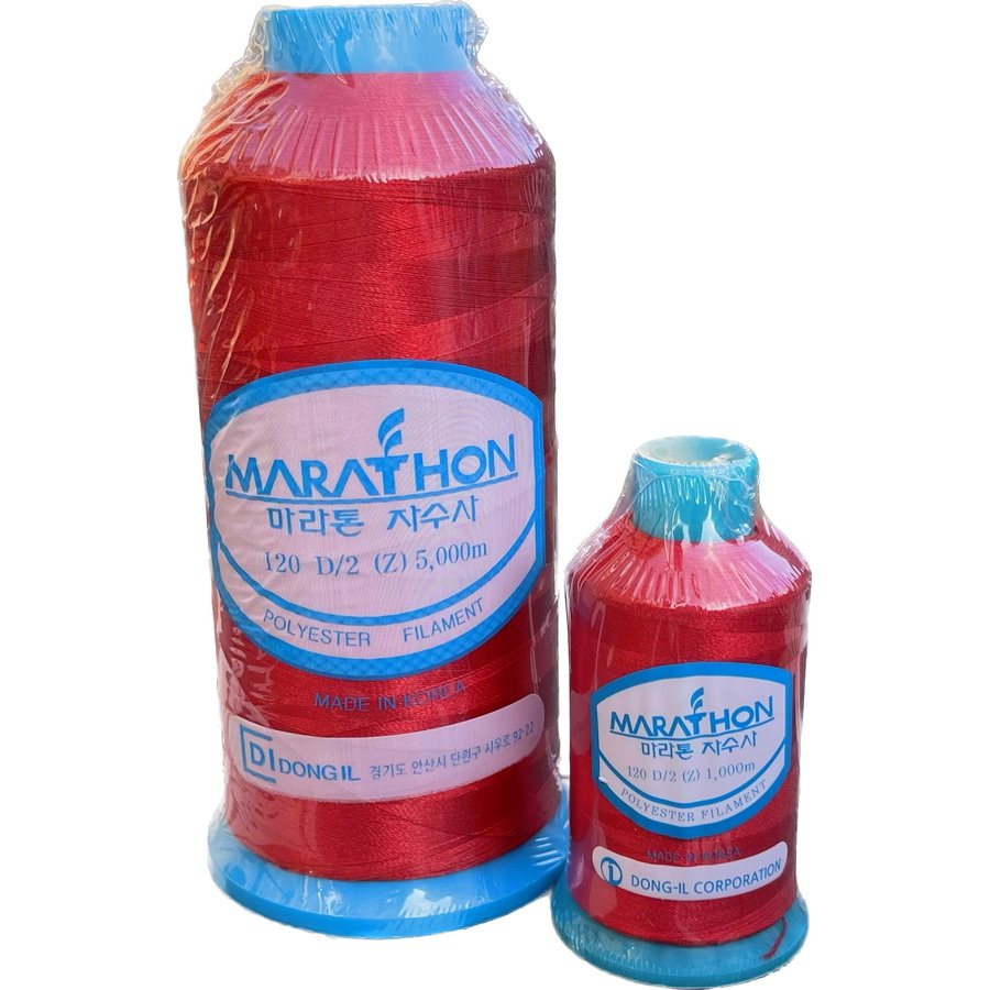Polyester Embroidery Machine Thread Marathon RED 1000m or 5000m