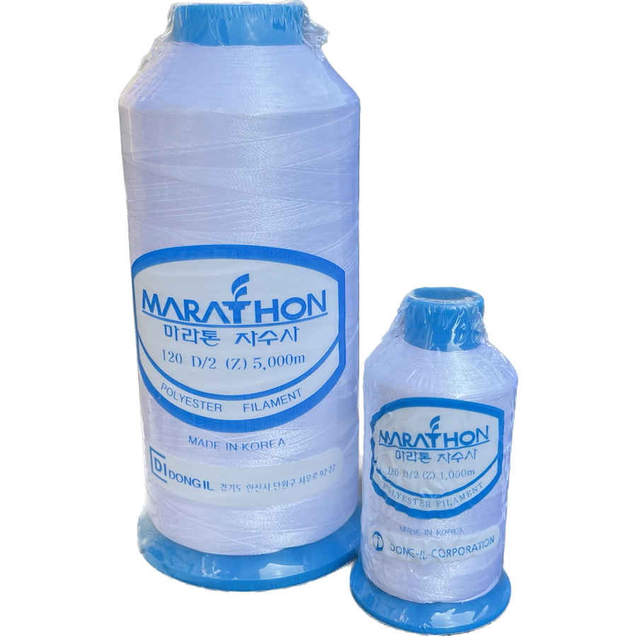 Polyester Embroidery Machine Thread Marathon WHITE 1000m or 5000m