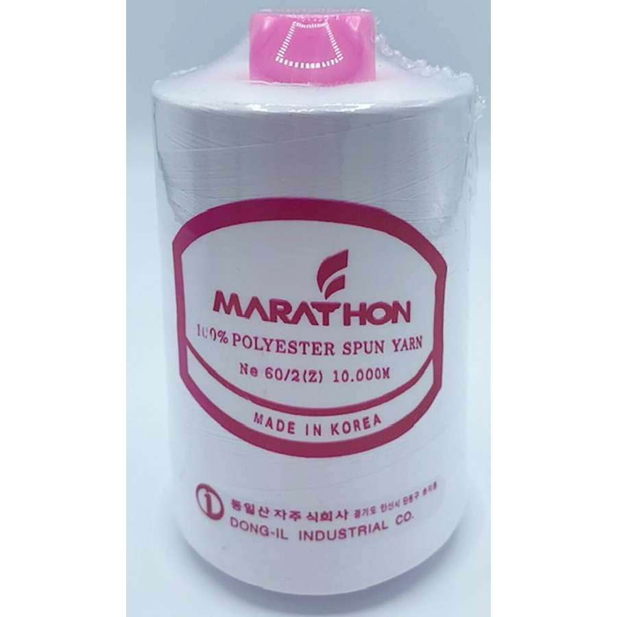 Marathon Machine Embroidery Bobbin fill Thread 10,000m 60/2 WHITE