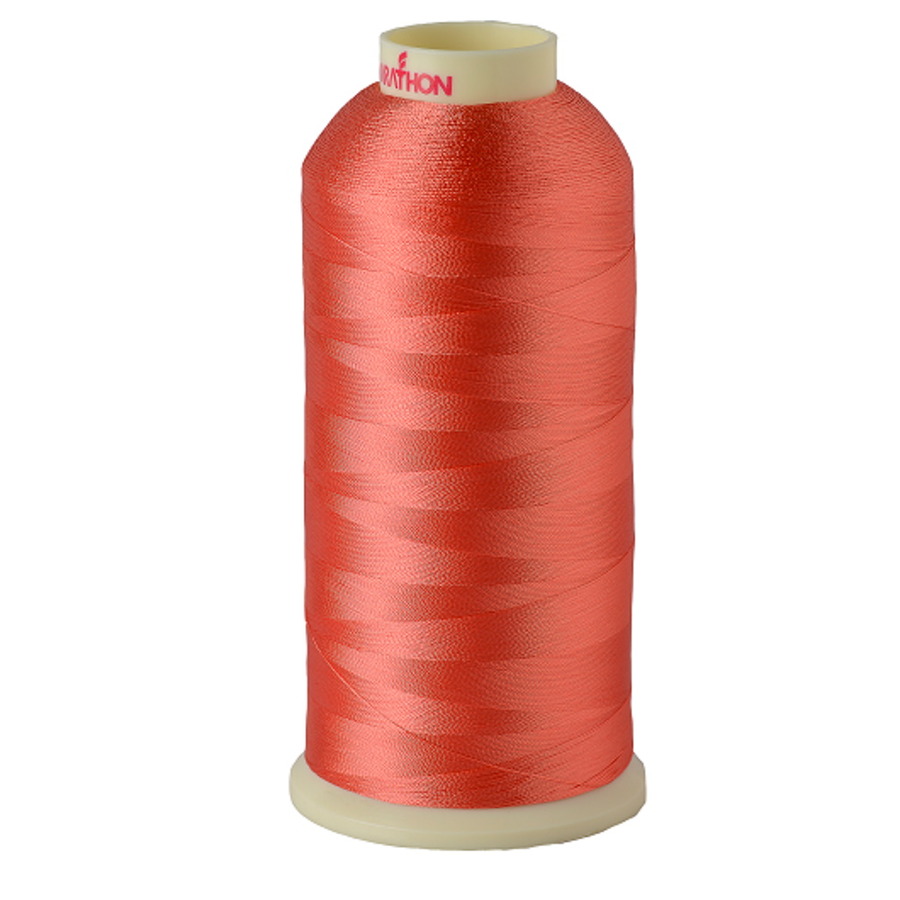 Marathon Embroidery Machine Thread 1000m Spool Rayon 1409 Coral