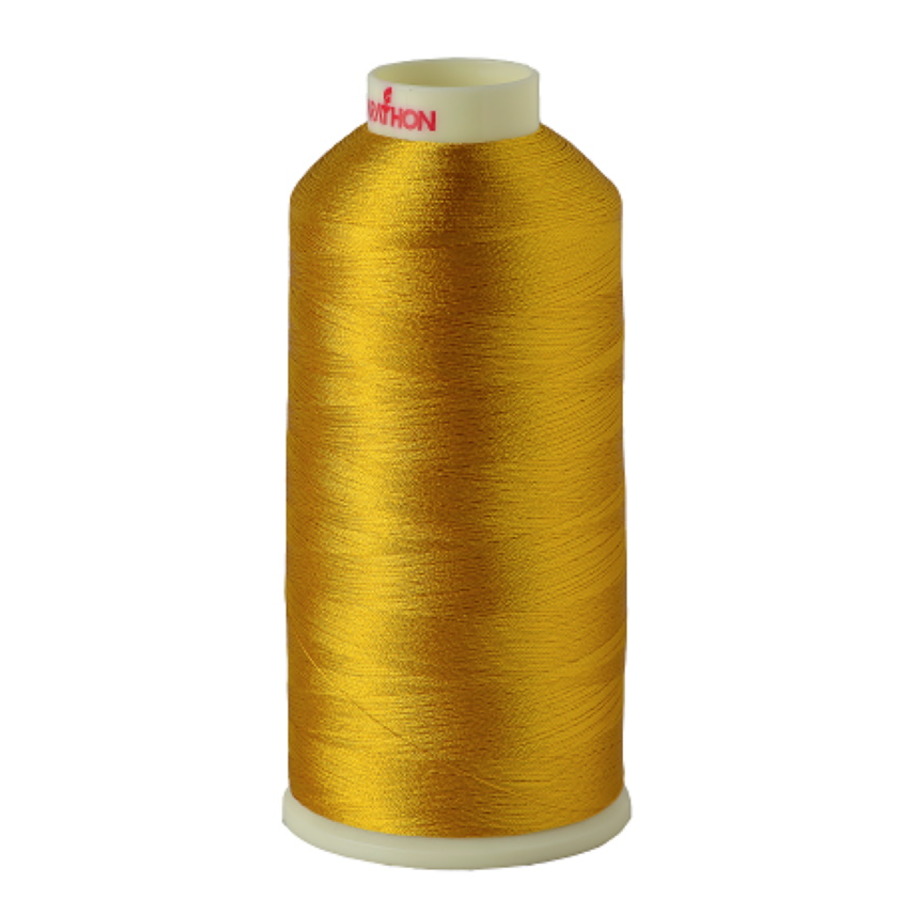 Marathon Embroidery Machine Thread 1000m Spool Rayon 1404 Pollen Gold
