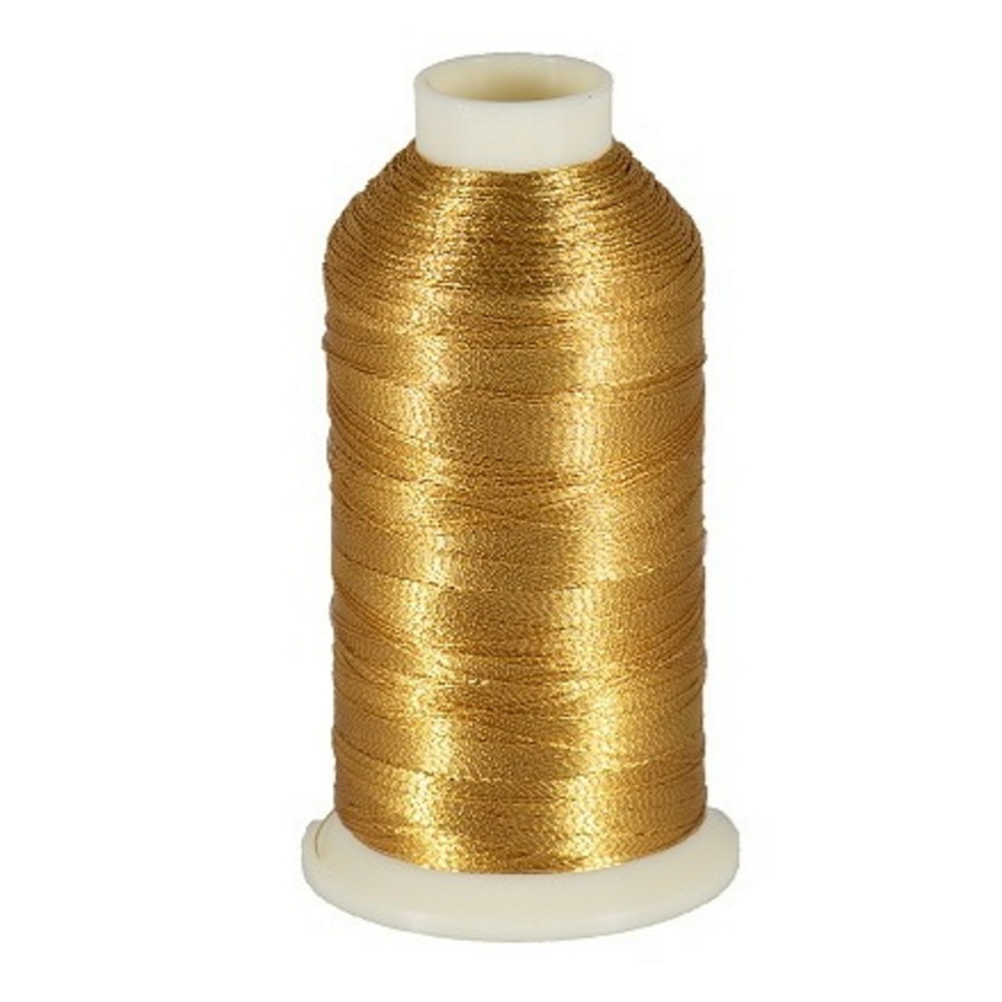 Marathon Metallic Embroidery Machine Thread 1000m Spool Rayon 3007 Dark Gold