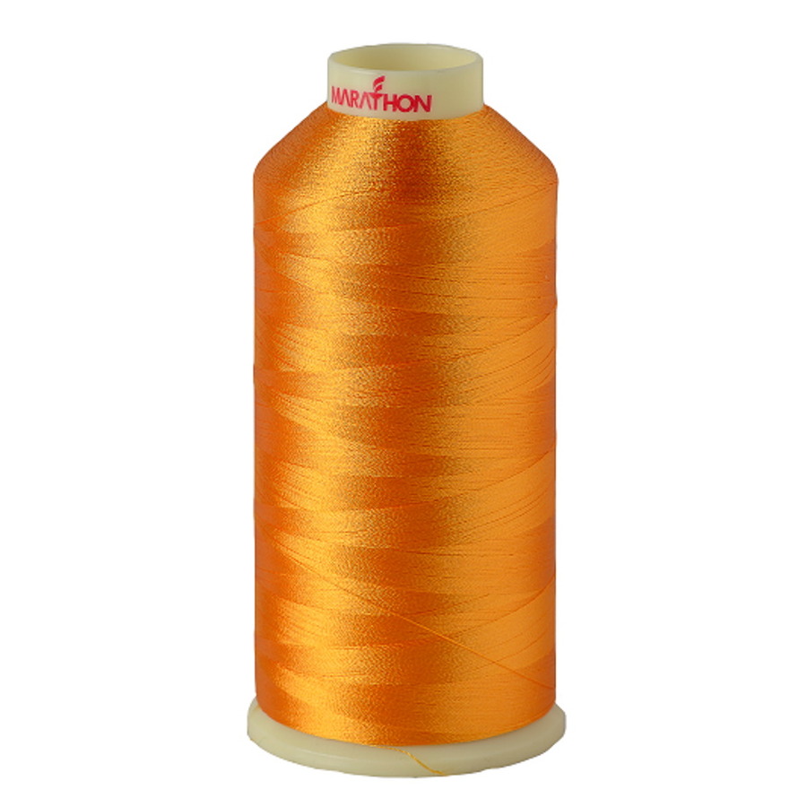 Marathon Embroidery Machine Thread 1000m Spool Rayon 1189 Orange