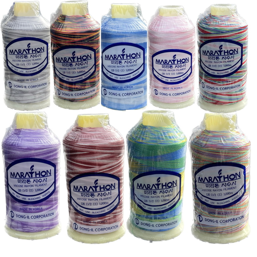 Marathon Machine Embroidery Thread Space Dyed Ombre Multi Thread Spool 1,000m - Select Colour Required from Pull Down Box