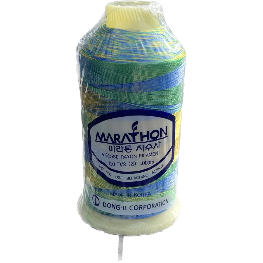 Marathon Machine Embroidery Thread Space Dyed Ombre Multi Thread Spool 1,000m - Select Colour Required from Pull Down Box