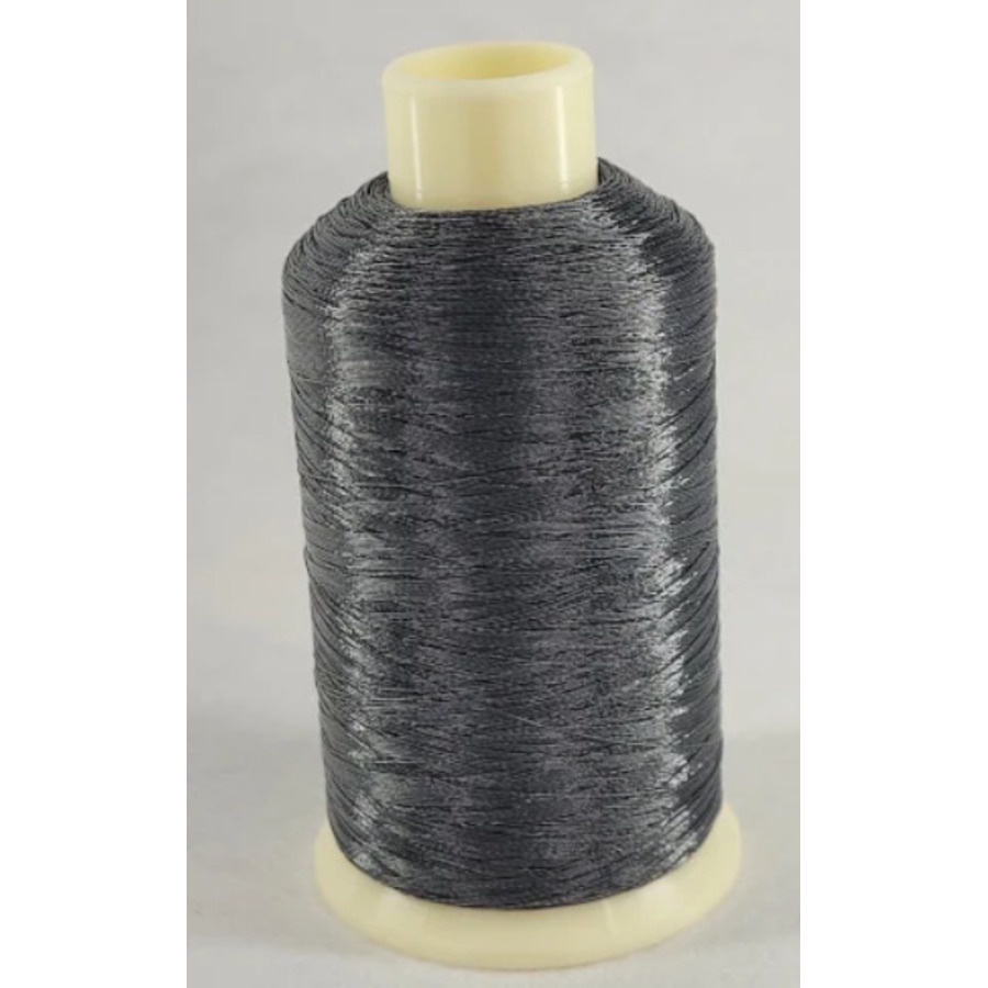 Marathon Metallic Embroidery Machine Thread 1000m Spool Rayon Dark Grey 3316