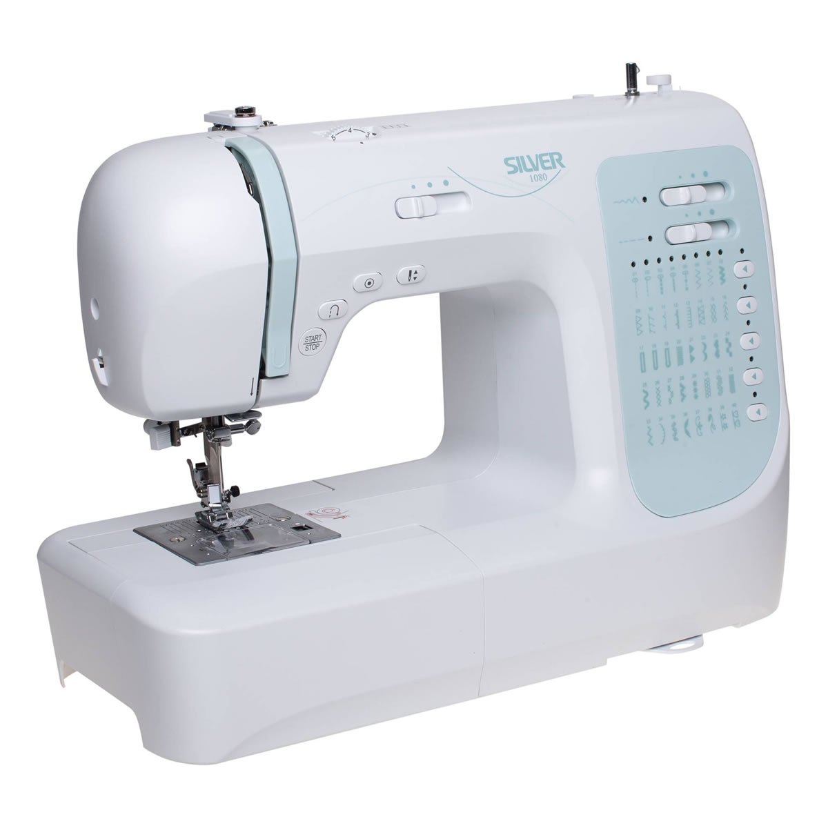 Silver Viscount 1080 Computerised Sewing Machine 80 Stitch LCD Home Sewing 2 Year Warranty
