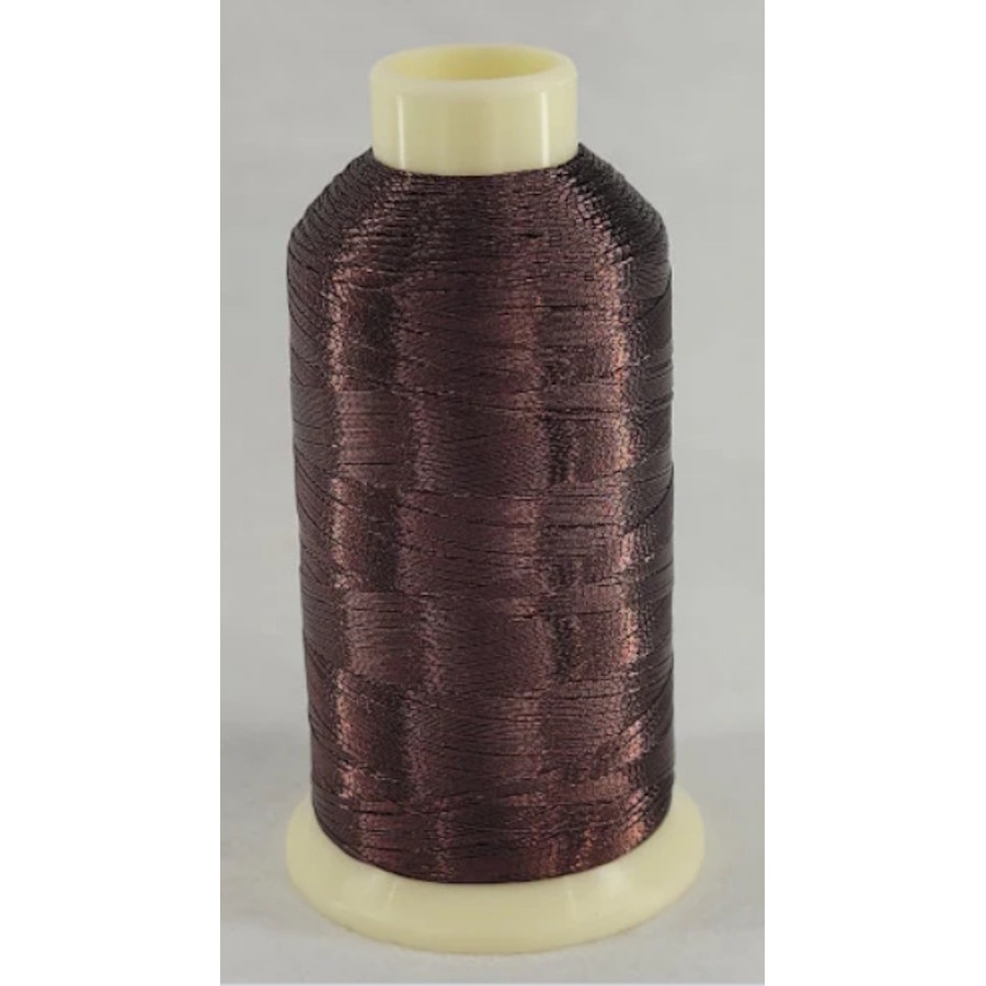 Marathon Metallic Embroidery Machine Thread 1000m Spool Rayon Brown 3315