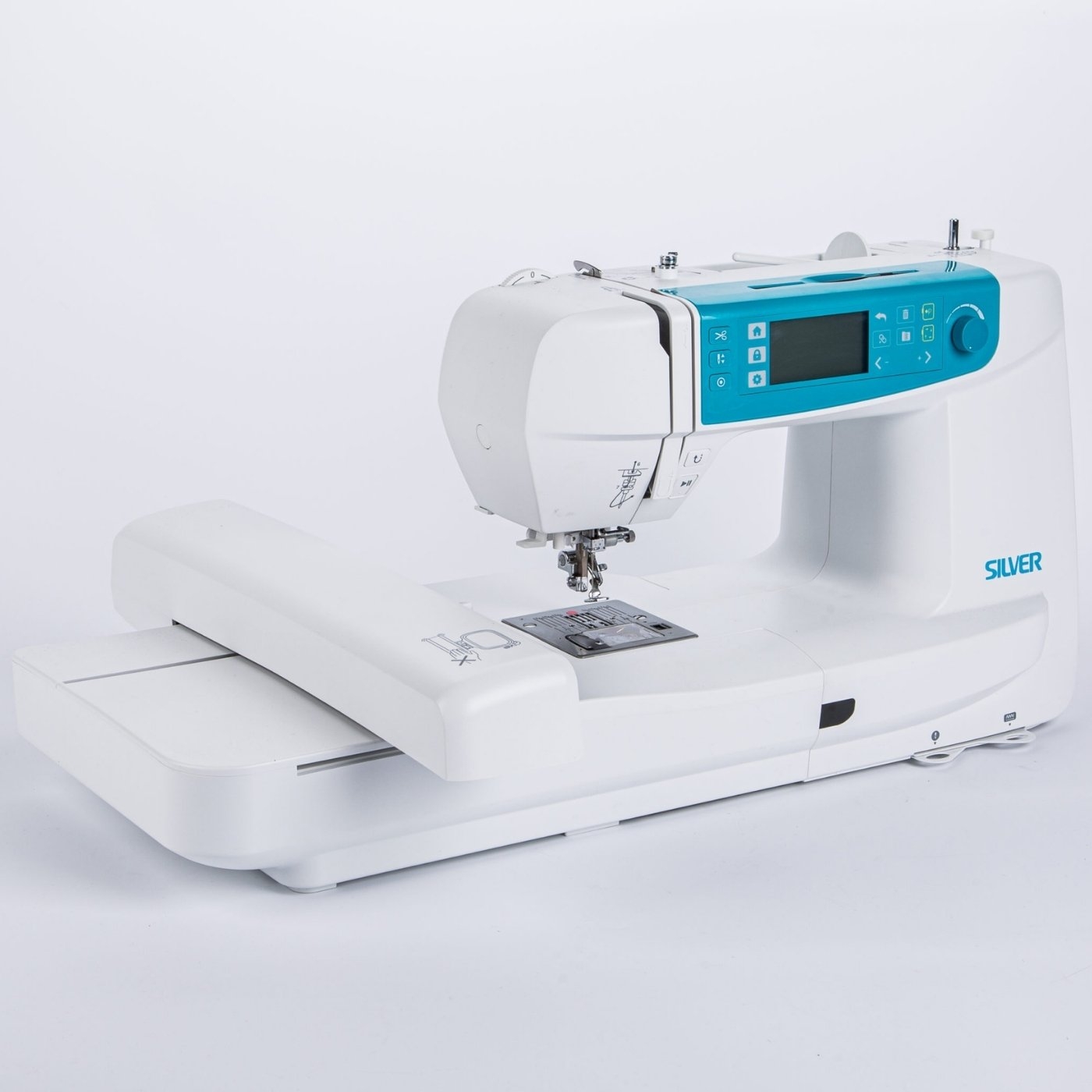 Silver Viscount CH01 Sewing & Embroidery Machine Touchscreen USB 100 Designs