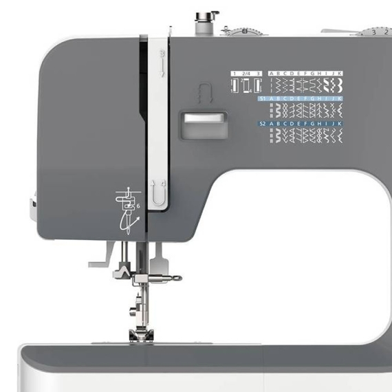 Silver 303 Sewing Machine 15 Stitches Free Arm, LED Light + Acc 2 Year Warranty