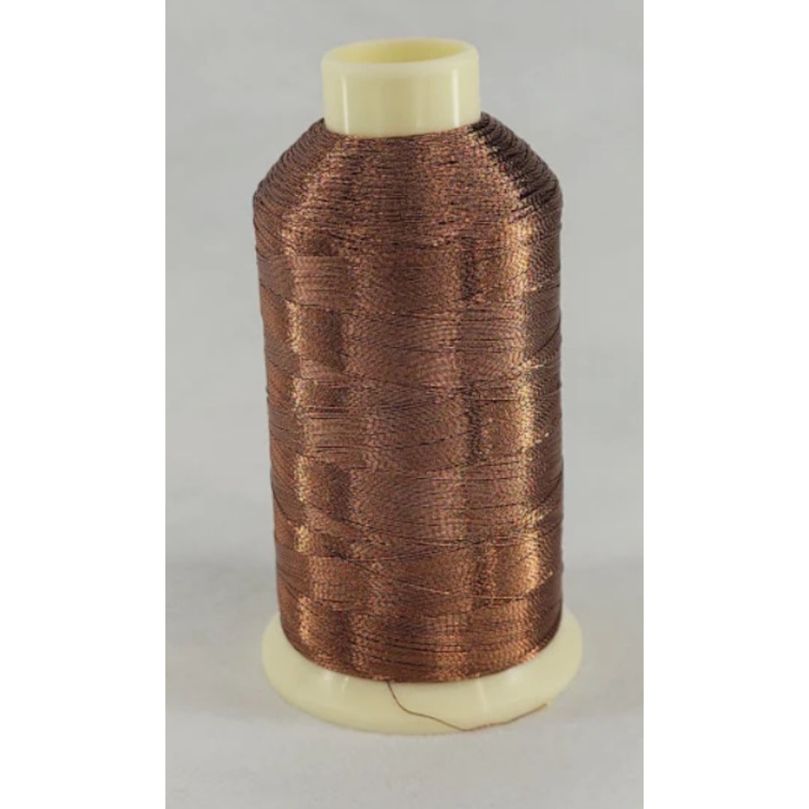 Marathon Metallic Embroidery Machine Thread 1000m Spool Rayon Brown 3314