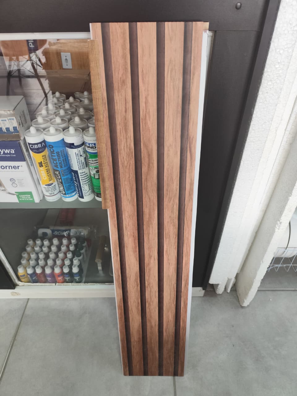 Forro PVC Premium Junta Seca Teca Ripado