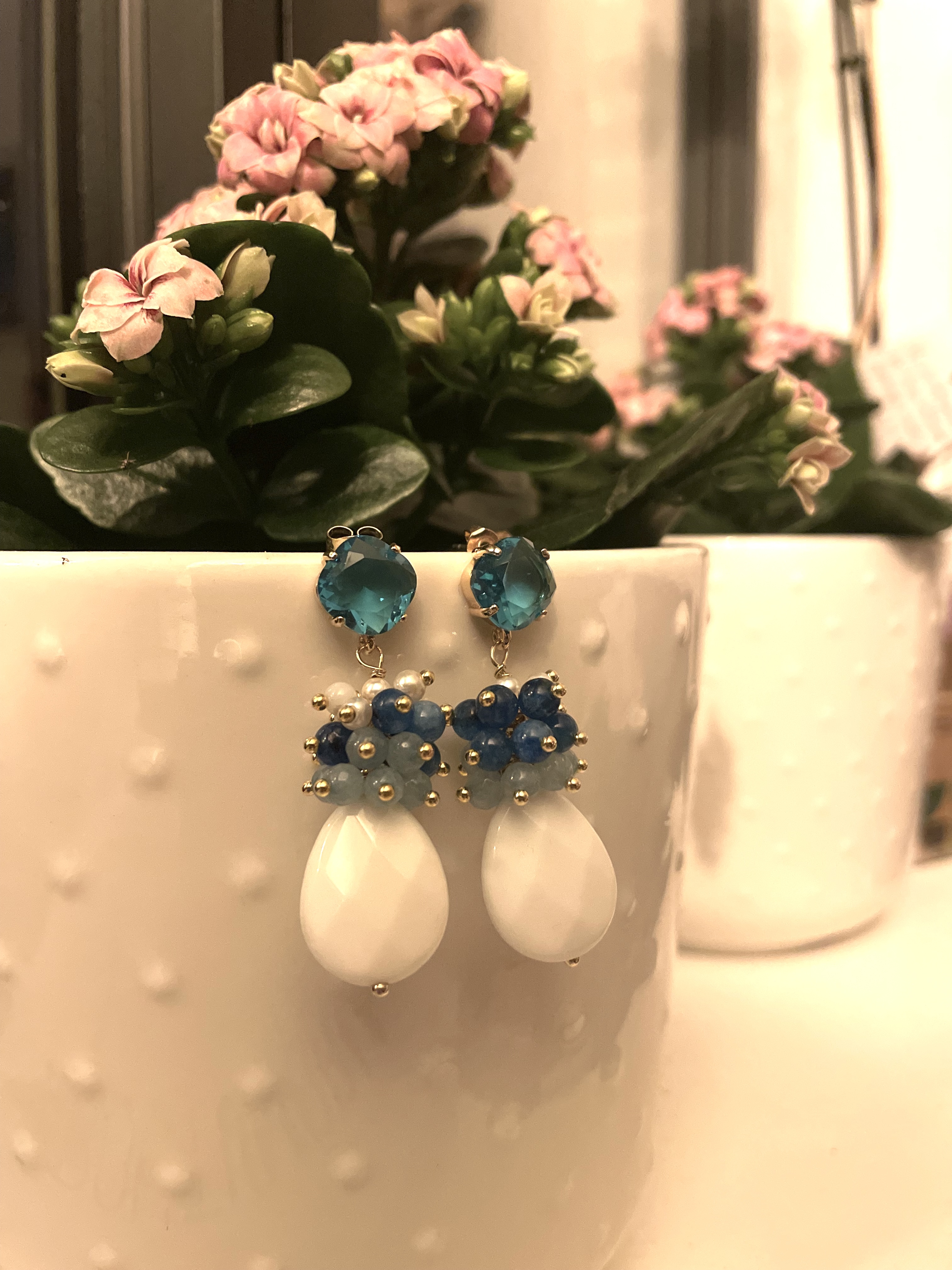 CAMILLA - Boucles d’oreilles pendantes perles de rivière