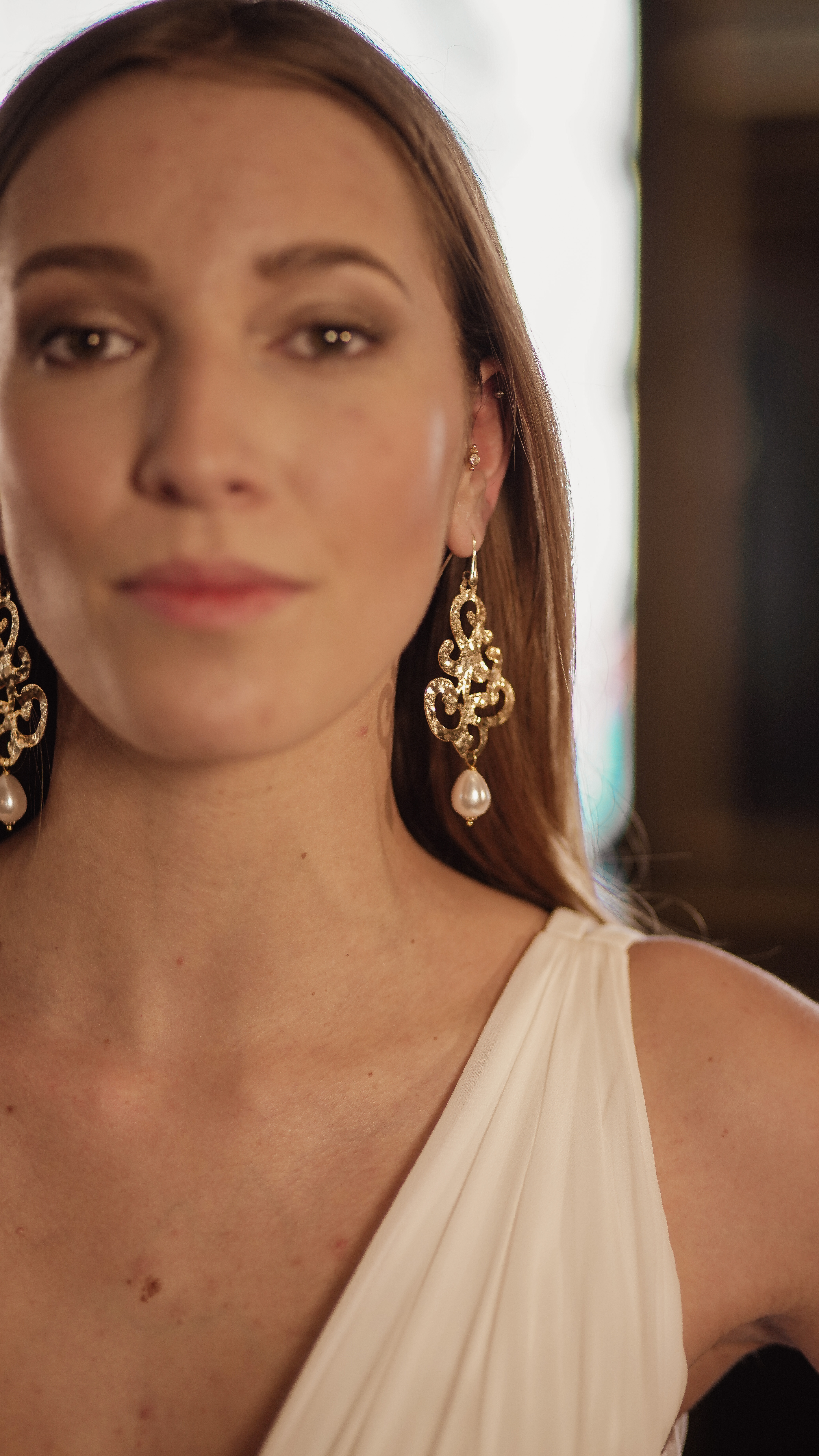 VITTORIA - Boucles d’oreilles dorées avec perles