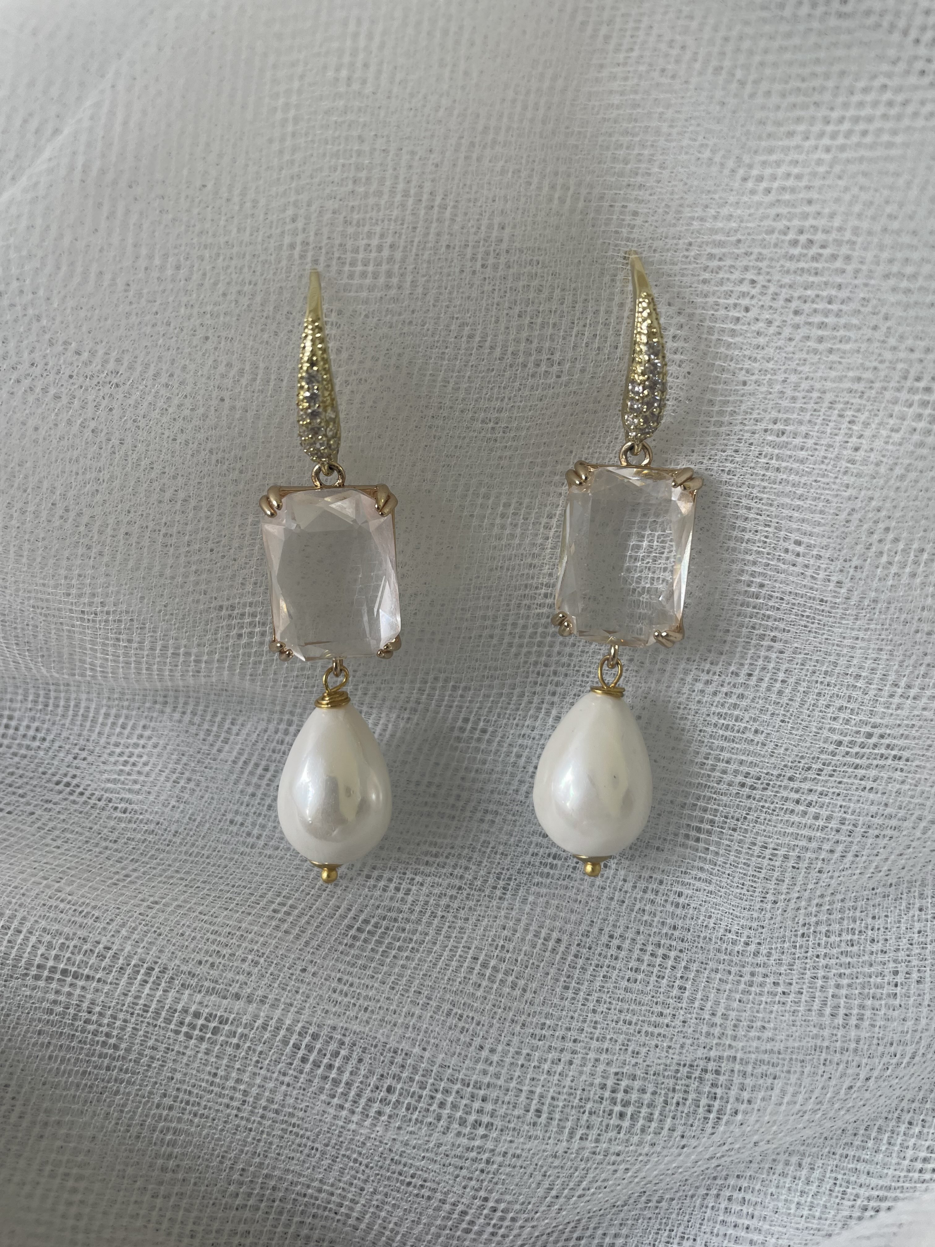 GIANNA - Bridal earrings with Majorca pearls