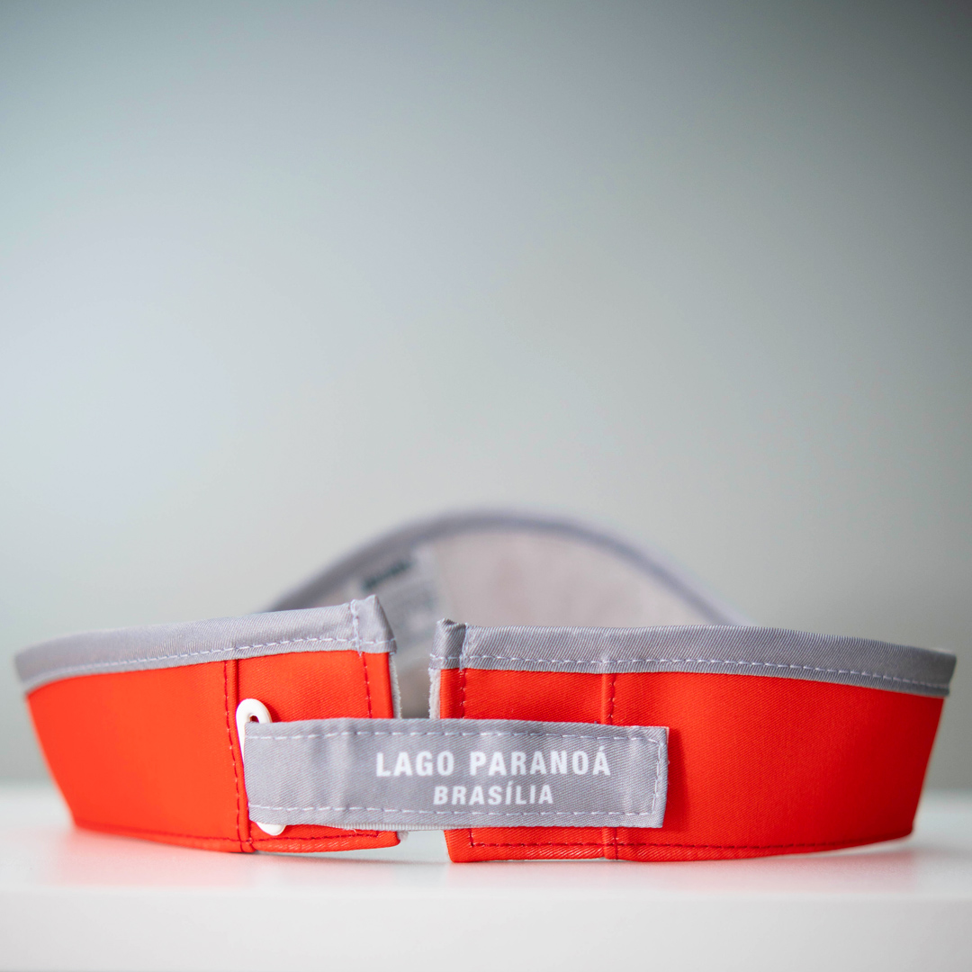 Viseira Flyama Esportiva - Vermelho e cinza