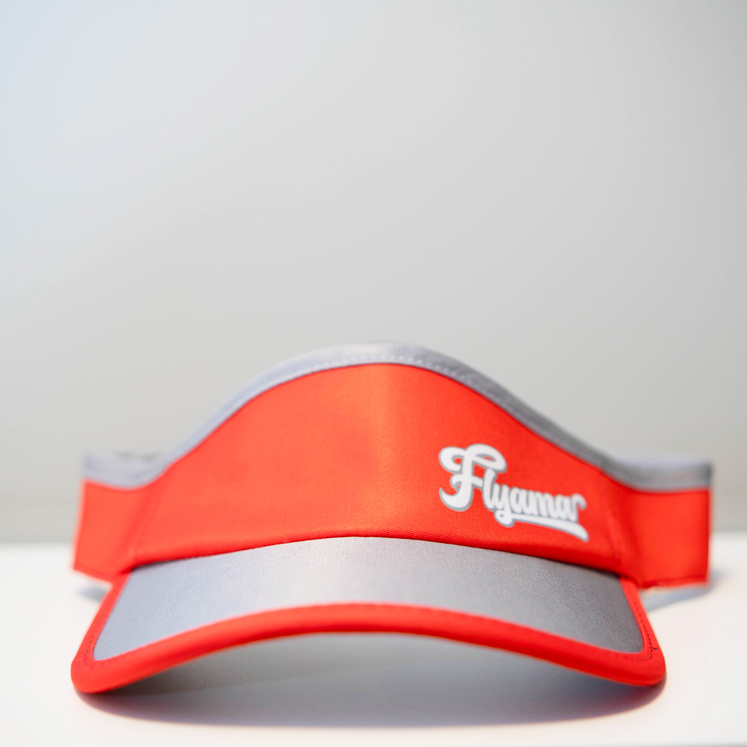 Viseira Flyama Esportiva - Vermelho e cinza