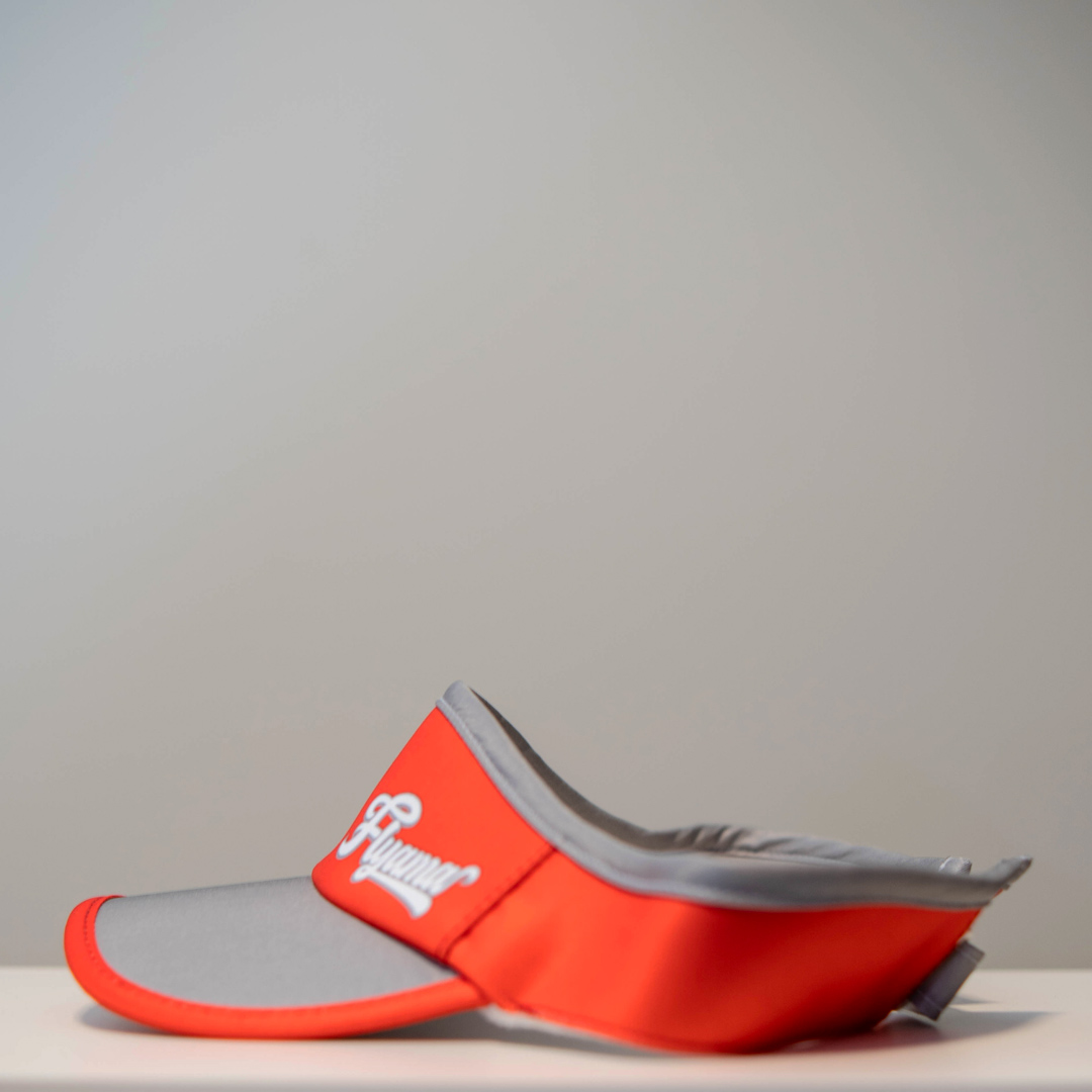Viseira Flyama Esportiva - Vermelho e cinza