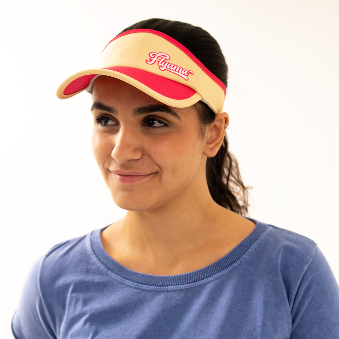 Viseira Flyama Esportiva - Pink e Bege