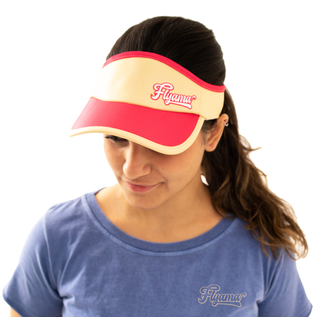 Viseira Flyama Esportiva - Pink e Bege
