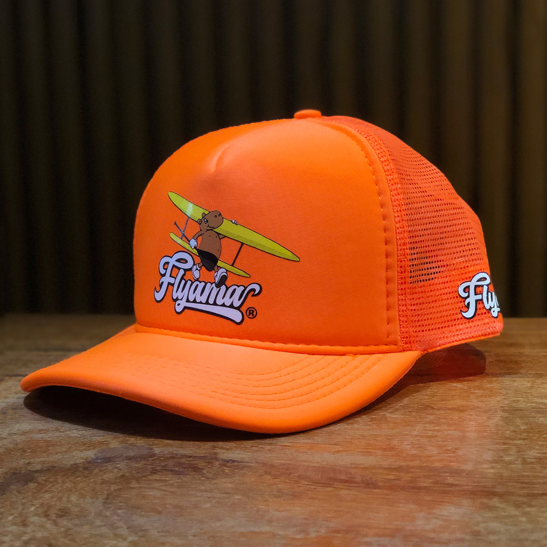 Boné Flyama Trucker Espumado - Capivara Remadora 