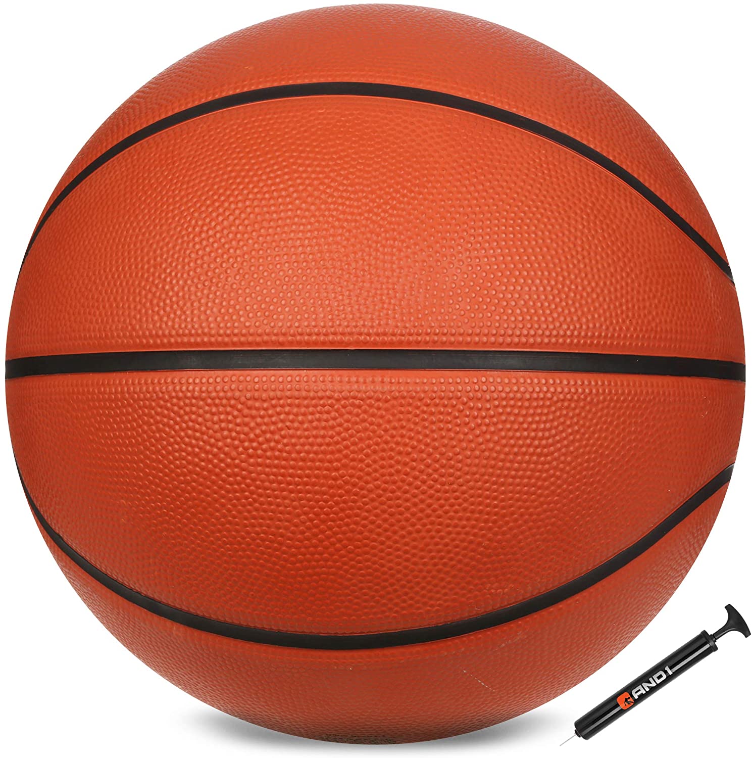Xcelerate Rubber Basketball: Official Regulation Size 7 (29.5") - Deep Channel Construction Streetball