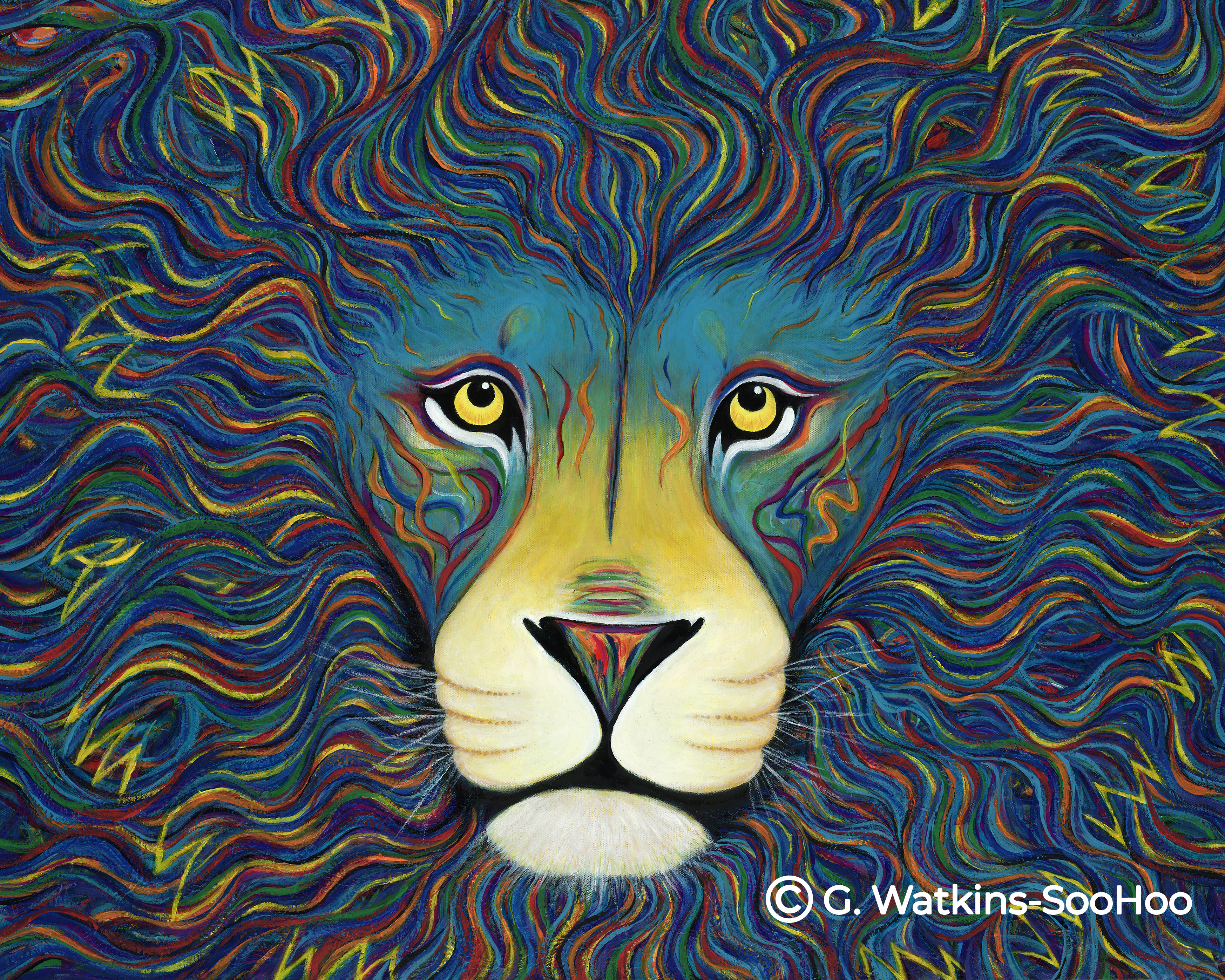 Blue Lion - Giclee Prints