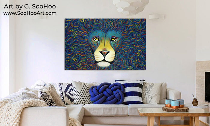 Blue Lion - Giclee Prints