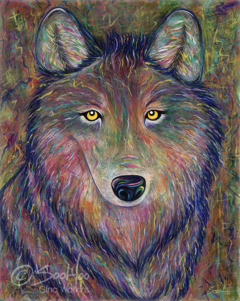 Wolf - Original Acrylic Painting