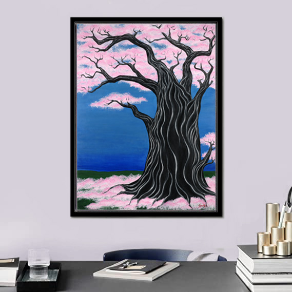 Cherry Tree in Bloom  - Giclee Prints