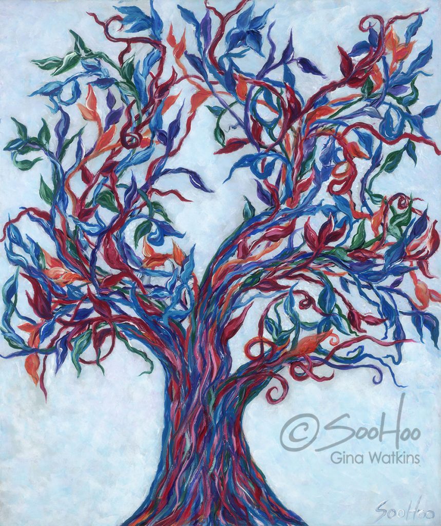 Many Hands Tree - Original Acrylic Painting
