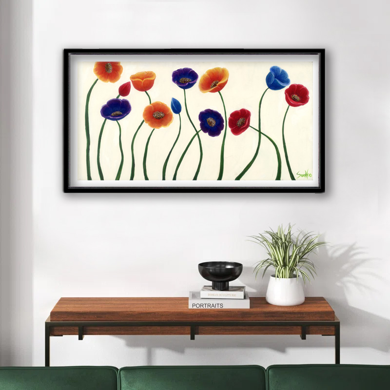 Multiple Color Poppies - Original Acrylic Painting