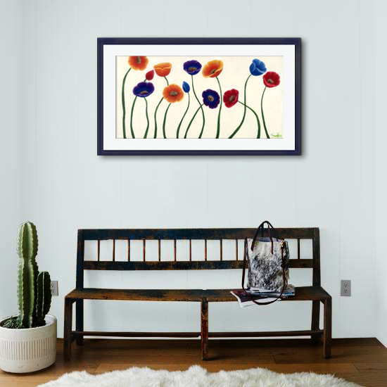 Multiple Color Poppies - Original Acrylic Painting