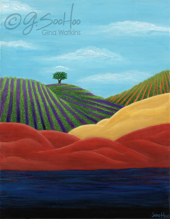 One Oak on Vineyard Hills - Giclee Prints