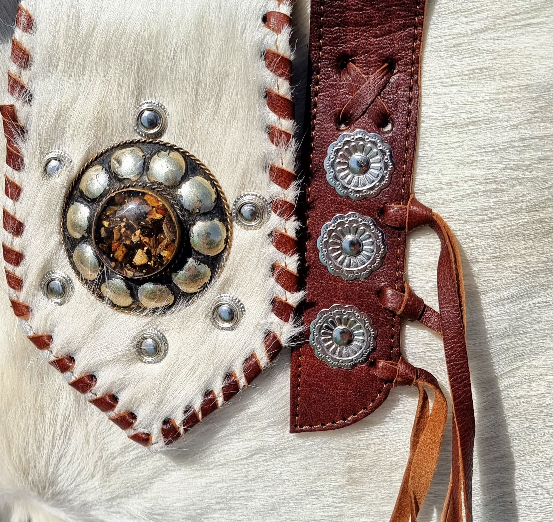 Unique Handmade Leather Cow Bag