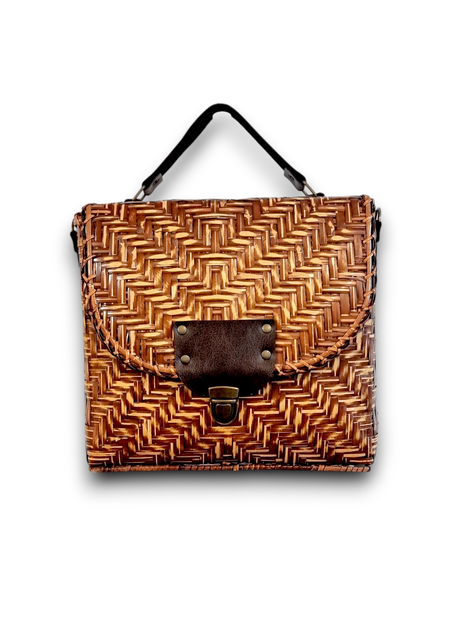 Handmade Bamboo Box Bag 1