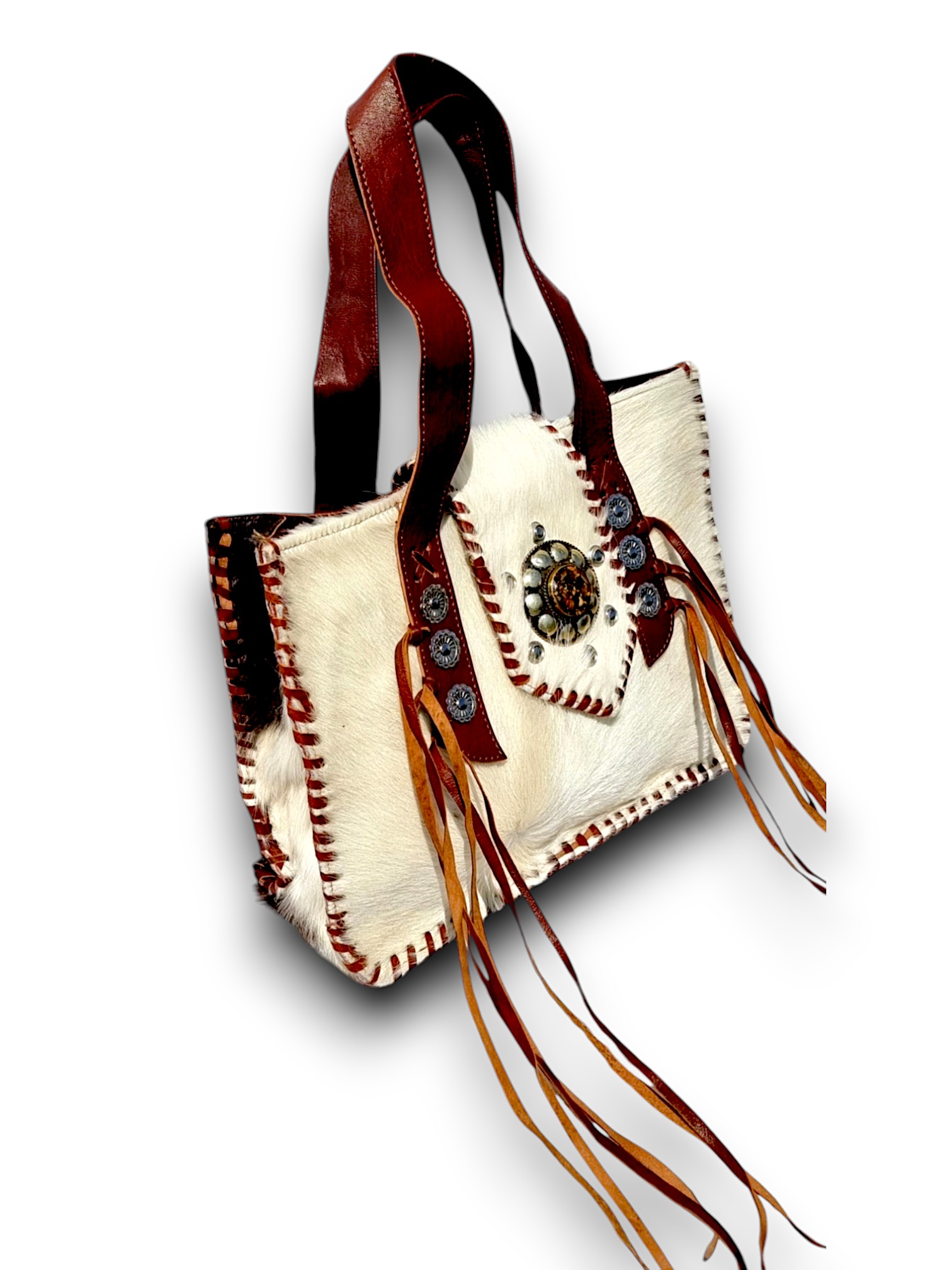 Unique Handmade Leather Cow Bag