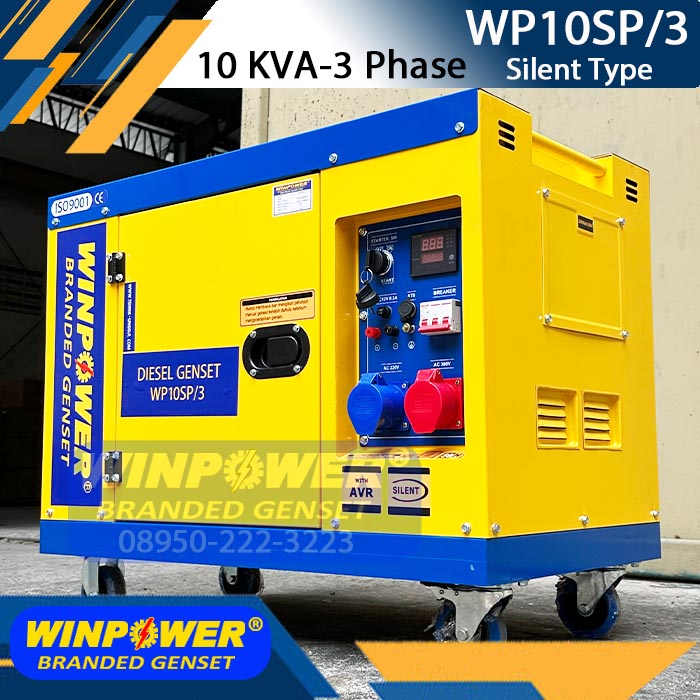 Genset 10 KVA Silent 3 Phase WINPOWER WP10SP/3