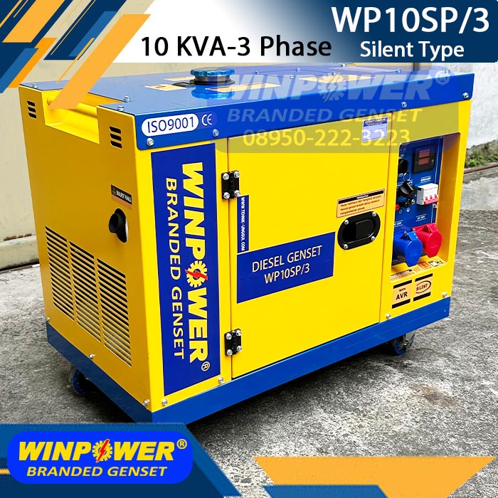 Genset 10 KVA Silent 3 Phase WINPOWER WP10SP/3
