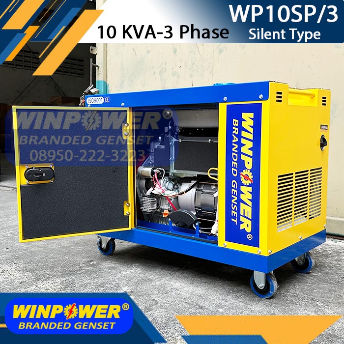 Genset 10 KVA Silent 3 Phase WINPOWER WP10SP/3