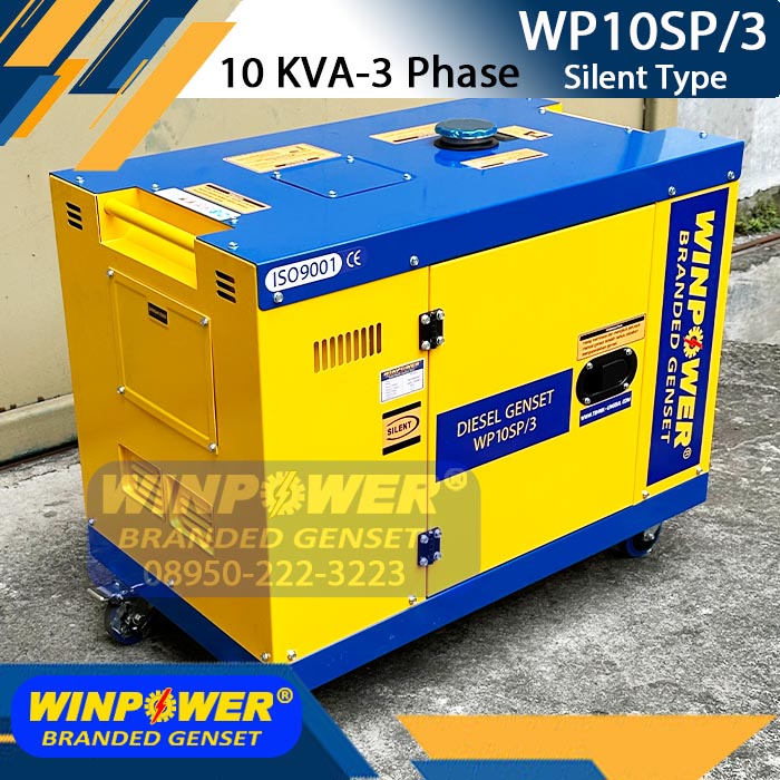 Genset 10 KVA Silent 3 Phase WINPOWER WP10SP/3