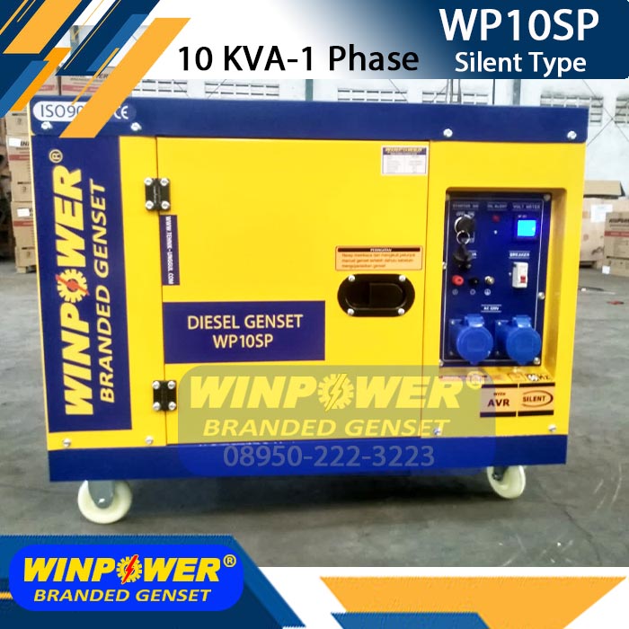 Genset 10 KVA Silent 1 Phase WINPOWER WP10SP